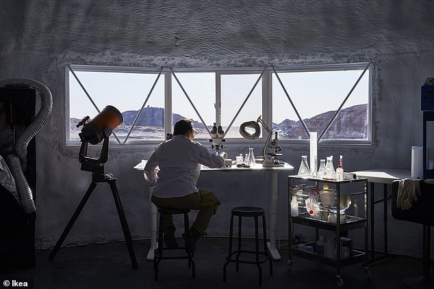 The Mars Society run station is a domed cylinder that is about 26ft in diameter and six people teams live there for weeks on end. They have a shared lab and workshop