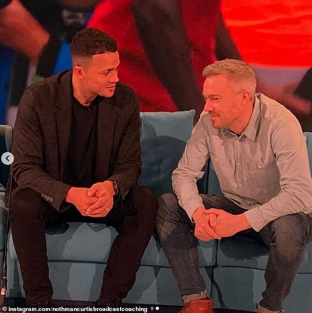 Matt Curtis speaking to Jermaine Jenas, one of the pundits he has worked closely with