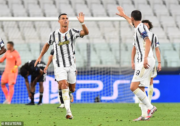 They were knocked out by Lyon despite Ronaldo scoring twice on the night in Turin