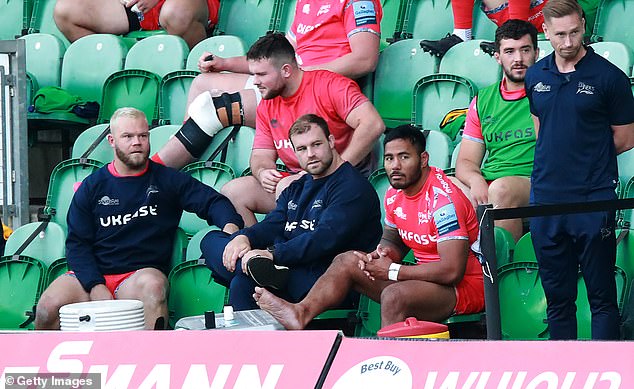 Tuilagi watches his Sharks team-mates coast to victory from the stands after being forced off