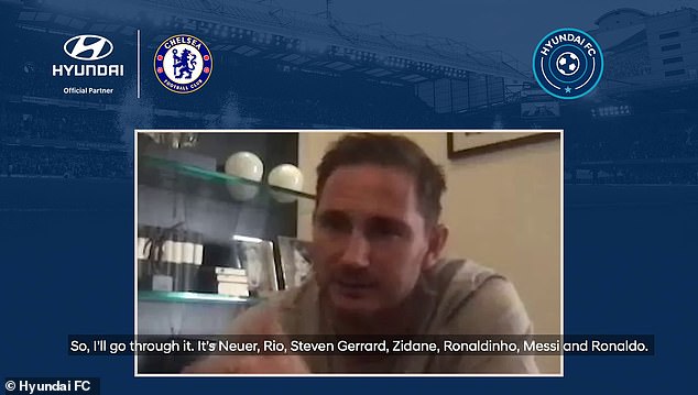 Lampard also picked ex-England team-mates Steven Gerrard and Rio Ferdinand in his team
