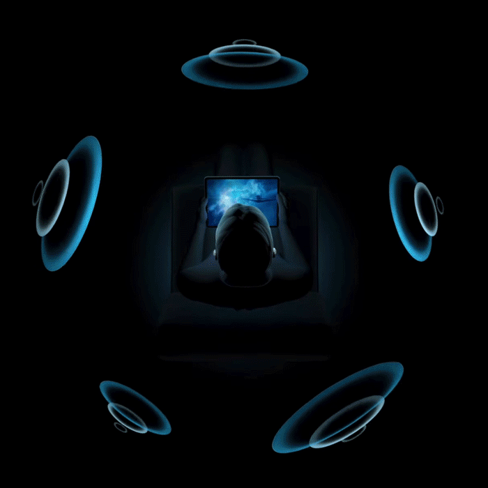 Spatial audio, only for AirPods Pro, offers a theater-like surround-sound experience for compatible videos and...