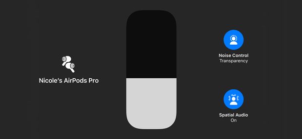 To see if spatial audio is active, long-press the volume slider. If the icon is...