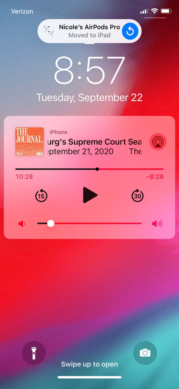 With automatic device switching, the AirPods' audio connection swaps to whatever device is playing media–and...