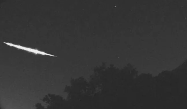 A fireball was seen streaking through the sky above Kyoto, Japan in April 2017
