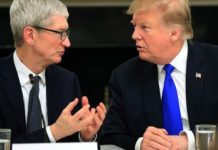 At odds with Trump, Tim Cook, other tech CEOs, sign renewed commitment to Paris Agreement File photo: President Donald Trump talks to Apple Inc. CEO Tim Cook during the American Workforce Policy Advisory Board