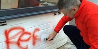 ‘Abuse on the campaign trail doesn’t shock me any more’ Luke Pollard painting over graffiti outside his office