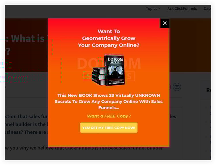 Example of a lead magnet template